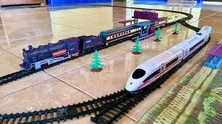 HIGH SPEED TRAIN & CLASSICAL STEAM TRAIN | FENFA TRAIN | ASMR RUNNING SESSION | DS WORLD MINIATURE