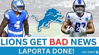 Lions Get BAD NEWS On Sam LaPorta + D.J. Reed Returns Sunday