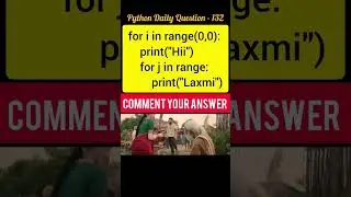 Python Daily Question - 132 #python #code #viral #youtubeshorts #shorts #short #youtube #code #india