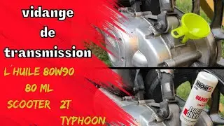 🔥TUTO🔥N⁸¹🔥COMMENT CHANGER L´HUILE DE TRANSMISSION SCOOTER TYPHOON 2T PIAGGIO VIDANGE