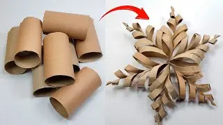 ❄️ Paper Snowflake Tutorial ❄️ Super Easy Recycling Decor | Christmas Idea Crafts for Christmas
