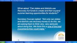 Webinar: Reducing Summer Learning Loss: Implementing Successful Programs