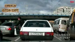 Russian bandits on the roads Terrible car accident Fall 2013