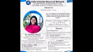 IIRN Webinar series   3.6, Dr. Sini Regi Thomas, 31st Jan 2025. 7 to 8 PM