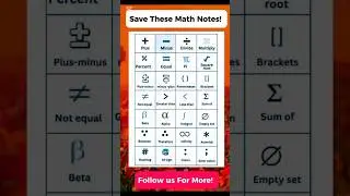 Mathematical Symbols .#symbols #maths #mathstricks #mathproblem #mathematics