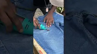 Jeans customized part :-1💨 #youtubeshorts #diy #custom #jeans #spraypaint #tools #art #craft #make