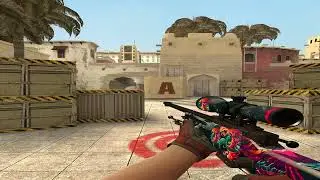 AWP - Hyper Beast + Stickers for Counter-Strike: Source.