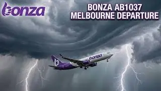 Bonza AB1037 Melbourne to Midura takeoff