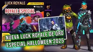 NUEVA LUCK ROYALE DE ORO HALLOWEEN 2025 regresa Skin Veterana legendaria Free Fire FFlatam TOKENS FF