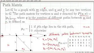 Video_106: Path Matrix of a Graph