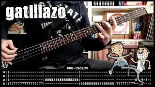 GATILLAZO - La última patada 🦵🏻 (BASS cover with TABS & lyrics)