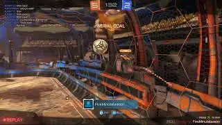 Rocket League Air Dribble over the 1st opponent then flip reset the 2nd