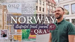 Journaling Q&A + NORWAY Illustrated Travel Journal! | Alesund, Bergen & Oslo