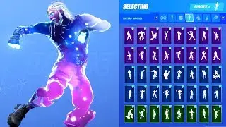 GALAXY SKIN SHOWCASE WITH ALL FORTNITE DANCES & EMOTES