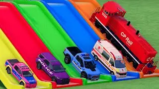 GTA 5 SPIDERMAN Cars Challenge Lightning & Monster McQueen Jackson Storm Miss Fritter & FS22 Cars