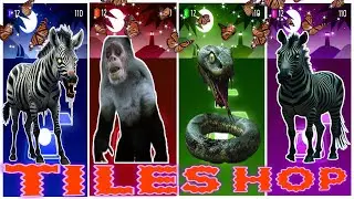 Zombie Zebras 🦓🆚️Zombie Monkeys 🐒🆚️Zombie Snakes 🐍🆚️ Zombie Zebras 🦓🆚️Tiles Hop EDM Rush