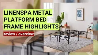 Reviewing the Linenspa Folding Metal Platform Bed Frame: Easy Assembly & Extra Storage!