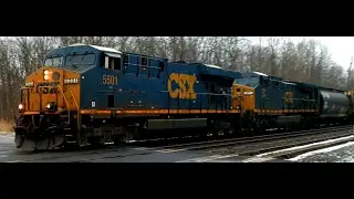 CSXT 5501 & 271 lead Q382-10 past Sheridan, NY East