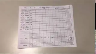 The beginners way to fill out a baseball score sheet.