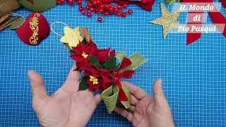 TUTORIAL_Decorazione con Stelle di Natale in velluto 