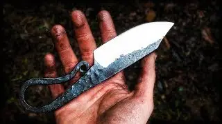 Blacksmithing Shop Knife. Forged Ball Bearing Steel