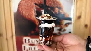 Hot Fudge Sundae +Cold Coffee=Perfect combo #food #icecream #sweet #chocolate #tasty #viral #video 