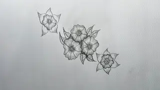 Beautiful Flower Pencil Drawing | Easy Floral Sketch Art#FlowerDrawing#PencilDrawing#FloralSketch