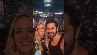 Kriti Sanon, Varun Dhawan and Kabir Bahia at fight night in Abu Dhabi 😍❤️ #bollywood #viral