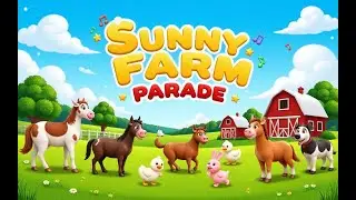 Sunny Farm Parade | Joyful Farm Animal Song for Kids