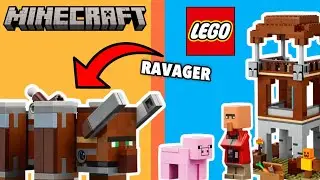 LEGO Minecraft Pillager Outpost and Ravager Review 