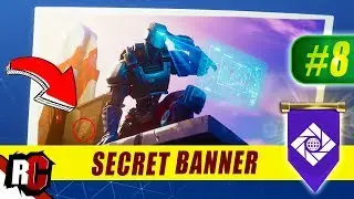 Secret Banner Location WEEK 8 Fortnite | Season 6 Hunting Party (Secret Battle Stars/Banners)
