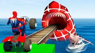 الرجل العنكبوت انقاذ باتمان Spider-Man Rescue piglet vs iron man vs venom funny Game GTA 5 superhero