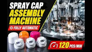 Spray cap Aerosol  inser assembly machine | How It's Made