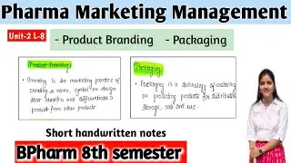 Product Branding, Packaging | U-2 Pharma Marketing Management 8thsem | @PharmacyAbhyas