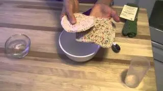 How to Set the Color in Handmade Cotton Dish Cloths and Scrubbies