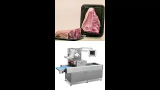 food vacuum skin packaging equipment for meat sea food sealing #foodpacking #skinpack #traysealer