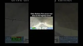 Cities Skylines: first person mod drive on the highway tunnel