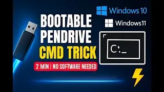 Bootable Pendrive CMD Se Kaise Banaye (2025) | Create Bootable USB Without Software Windows 7/10/11