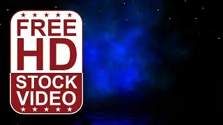 Free Stock Videos &ndash; abstract animated blue cloud smoke above water surface with particles 3D
