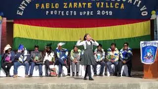 U.E PABLO ZARATE VILLCA - POESIA A CARGO DE FANNY VARGAS  DEL CURSO 6 