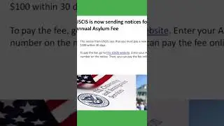 USCIS Asylum $100 Annual Fees #asylum #asylumseeker #usimmigration #greencard