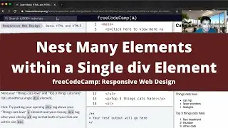 Nest Many Elements within a Single div Element (Basic HTML and HTML5) freeCodeCamp