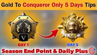 🇮🇳 HOW TO REACH CONQUEROR IN 5 DAYS ⁉️ SOLO,DUO,SQUAD TPP,FPP ✅ DAILY PLUS 🎯