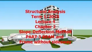 04 Ch 2 Slope Deflection Method Part 3 Beam Frame No Sideway Structural Analysis Term 1 2025 July 9