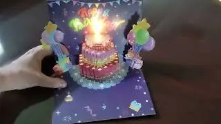 Blow Out the Candle Happy Birthday - Lights and Sound Pop-Up Card