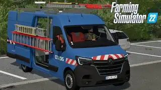FS22 - 2020 Renault Master - ENEDIS SERVICE TRUCK - NEW CAR mod for Farming Simulator 2022 ROLEPLAY