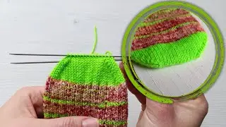 Ленточное закрытие мыска. Kitchener stitch. Без слов, только Джаз. Вязание носков спицами. 
