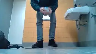 smashing milk in school bathroom (part 4) (with me screaming like an idiot) #milk #milksmashing