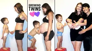 Twin Pregnancy Transformation - CUTE Stop Motion Bump Progression with Big Brother!