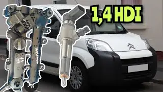 Jak wyjąć wtryski NEMO 1,4 HDI kolektor ssący pokrywe zaworów citroen wymiana podkładki pod wtrysk